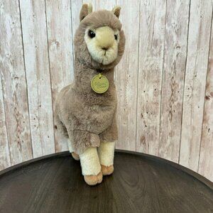 Miyoni by Aurora Alpaca Llama Stuffed Plush Animal Toy Brown 13''